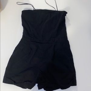 Plain black romper
